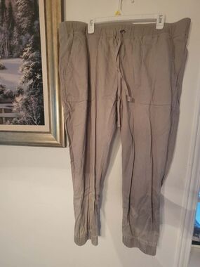 Buffalo David Bitton Taupe Drawstring Joggers